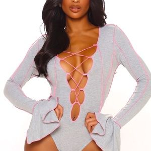 Fashion nova lace up bodysuit